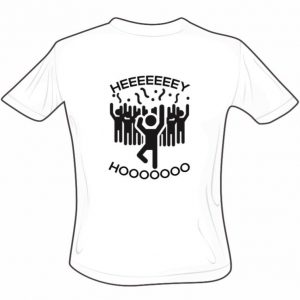 T-shirt "Heeeey Hooooo" wit